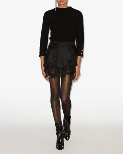 Isabel Marant Dixie Ribbed Wool Sweater In Black