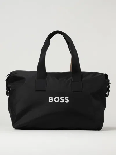 Hugo Boss Black Contrast Logo Signature Duffle Bag In Black