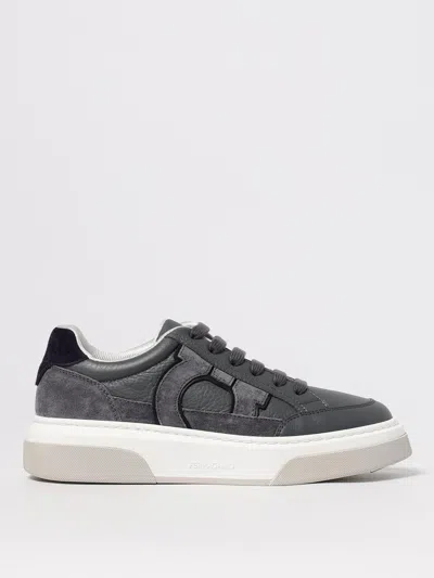 Ferragamo Gancini Low-top Sneaker In Gray
