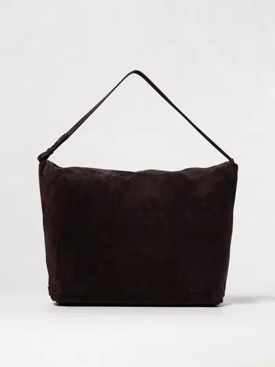 Emporio Armani Hobo Large Chain Soft Suede In Brown