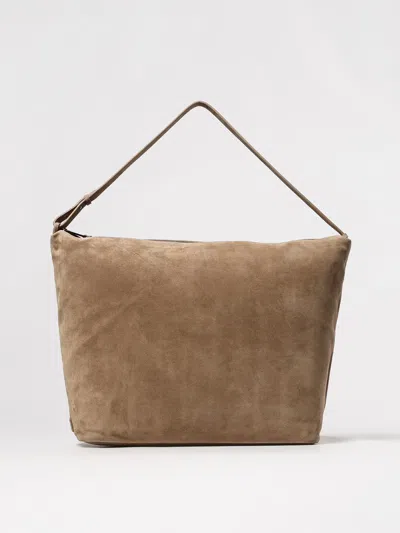 Emporio Armani Suede Hobo Bag In Brown