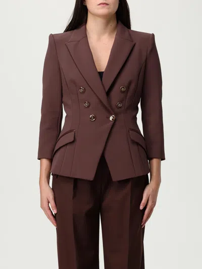 Elisabetta Franchi Jacket  Woman Color Brown In Brown