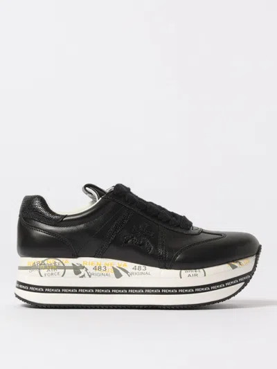 Premiata Beth Black Sneakers In Black
