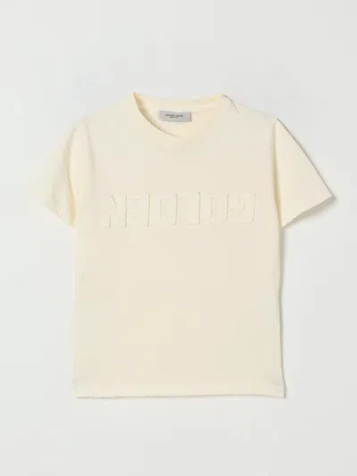 Golden Goose Logo-embroidered Cotton T-shirt In Neutral