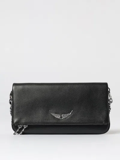 Zadig & Voltaire Le Doudou Vintage Patent Crossbody Bag In Black