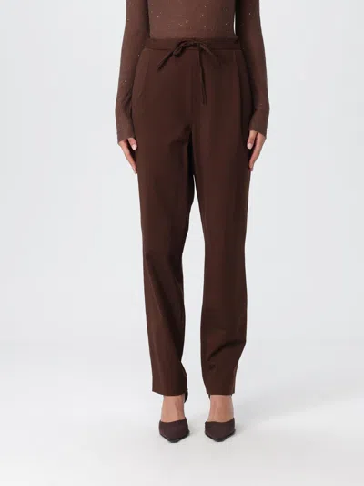 Fabiana Filippi Ebano Jersey Punto Milano Pleated Jogging Trousers In Brown