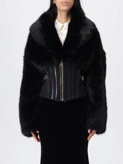 Elisabetta Franchi Black Bustier Jacket In Black