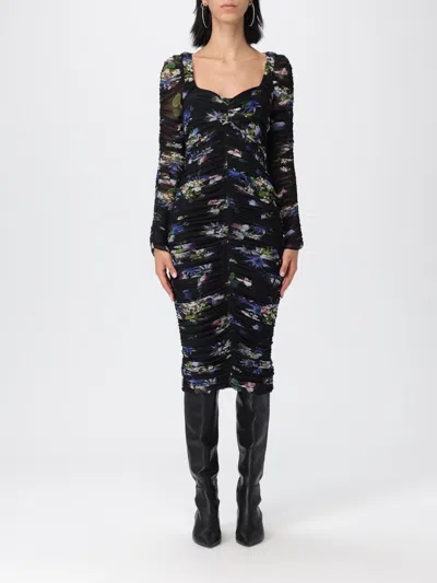 Blumarine Abito In Tulle Stretch Stampato  Donna In Black