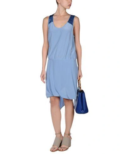 Shop Barbara Bui Knee-length Dress In Sky Blue