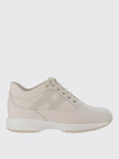 Hogan Logo-patch Low-top Sneakers In Neutral