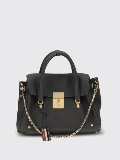 Thom Browne Black Mrs. Thom Medium Satchel In Gray