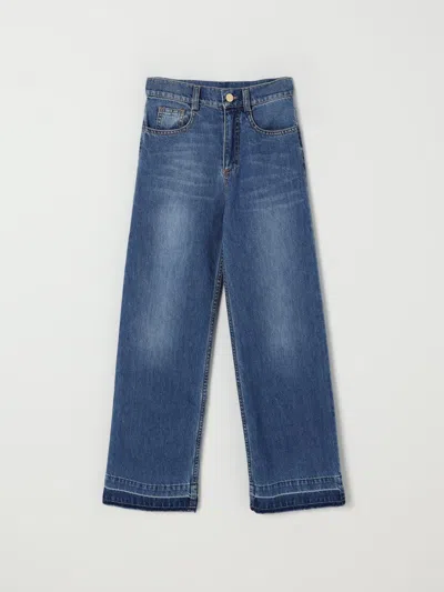 Elisabetta Franchi La Mia Bambina Jeans  Kids Color Blue In Blue