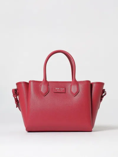Emporio Armani Shopping Bag In Red