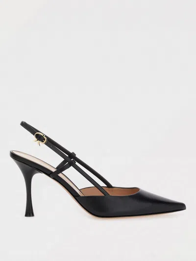 Gianvito Rossi 85mm Ascent Leather Slingback Pumps In Black