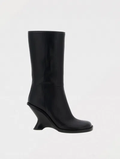 Dries Van Noten Stivali In Pelle Nera Donna In Black