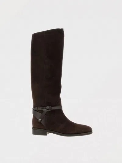 Jimmy Choo Lawton Knee Boot Flat In Brown