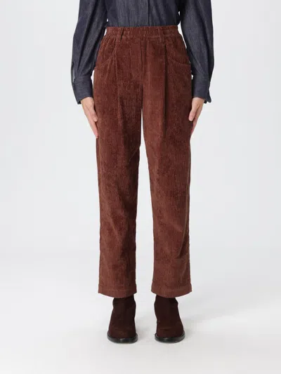 Brunello Cucinelli Velvet Pants In Brown