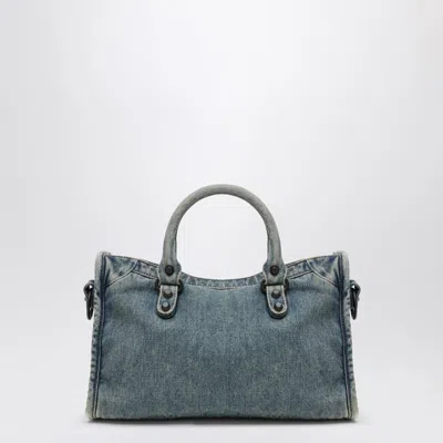 Balenciaga Borsa Le City Piccola In Denim Women In Blue