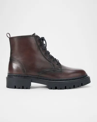 Staud Henry Combat Boots Espresso In Brown