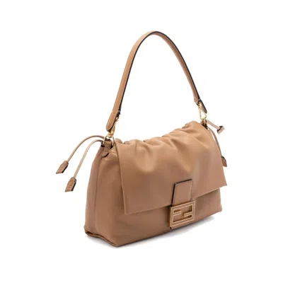 Fendi Large Shoulder Bag Adjustable Strap In Brown