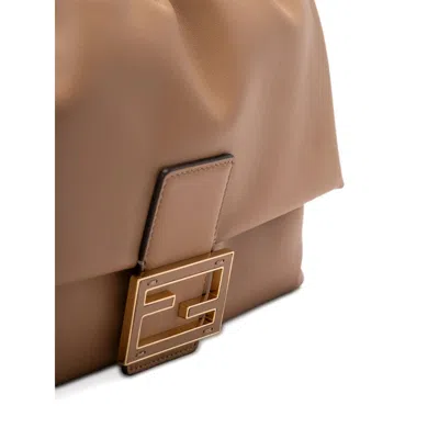 Fendi Large Shoulder Bag Adjustable Strap In Brown