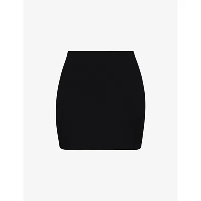 House Of Cb Womens Black The Mini Jersey Skirt With Shorts In Black