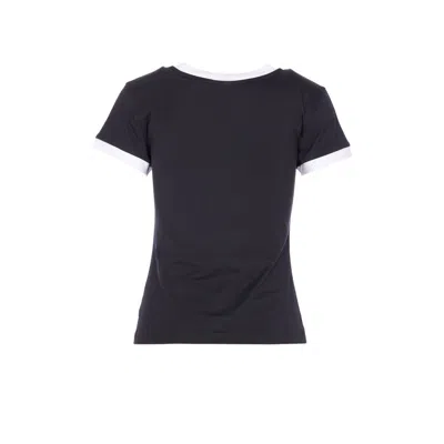 Ganni Graphic Print Crew Neck Short Sleeve Top In Multi