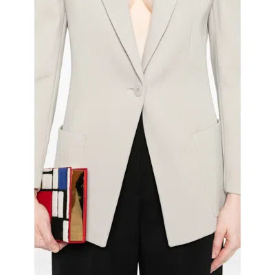 Giorgio Armani Single-button Patch-pocket Blazer In White