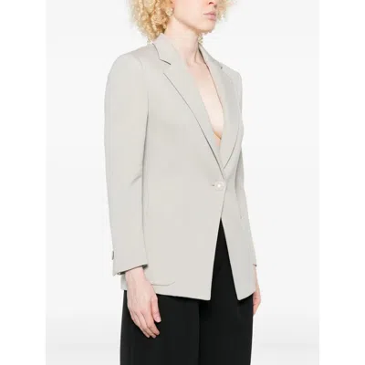 Giorgio Armani Single-button Patch-pocket Blazer In White