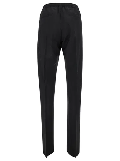 Givenchy Black Jogger Pants With Elastic Waistband In Wool And Mohair Man In Black