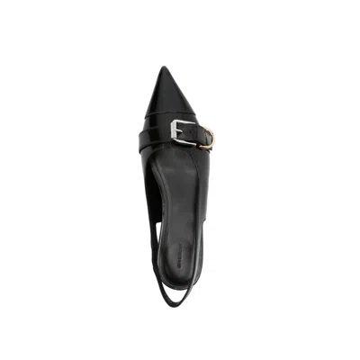 Givenchy Women Voyou Leather Slingback Flats In Black