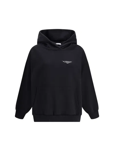 Givenchy Oversized Hooded Sweatshirt Kangaroo Pocket In Black