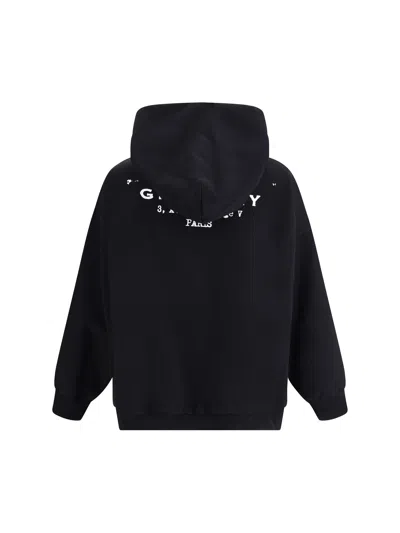 Givenchy Oversized Hooded Sweatshirt Kangaroo Pocket In Black