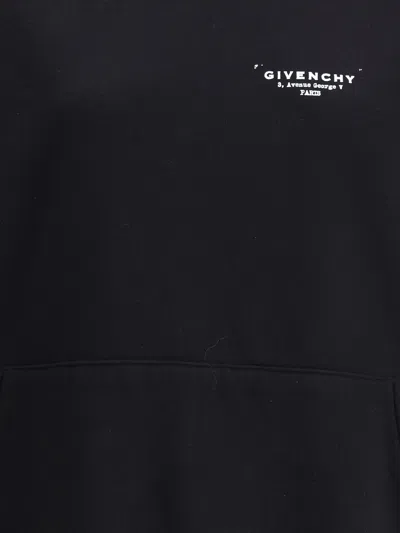 Givenchy Oversized Hooded Sweatshirt Kangaroo Pocket In Black
