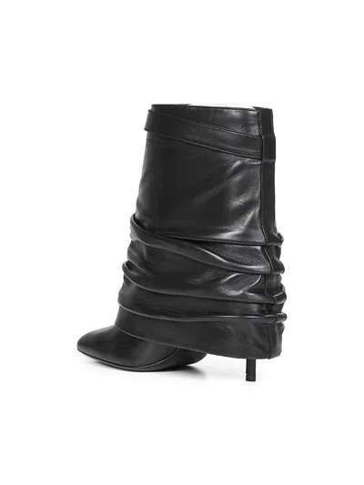 Givenchy Women Black Nappa Leather Shark Lock Stiletto Ankle Boots In Multi