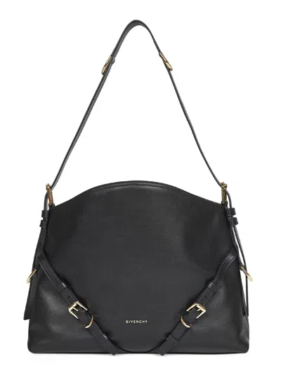 Givenchy Women Voyou Nano Bag In Polished Leather In Black
