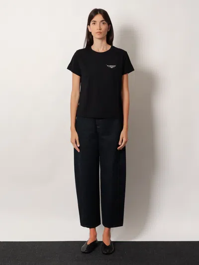 Givenchy Black Crewneck T-shirt With Logo Lettering On Front And Rear In Cotton Woman In Black