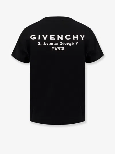 Givenchy Black Crewneck T-shirt With Logo Lettering On Front And Rear In Cotton Woman In Black