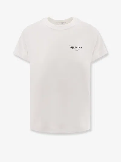 Givenchy White Cotton Jersey Crewneck T-shirt In Neutral