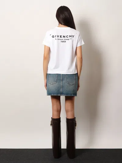 Givenchy White Cotton Jersey Crewneck T-shirt In Neutral