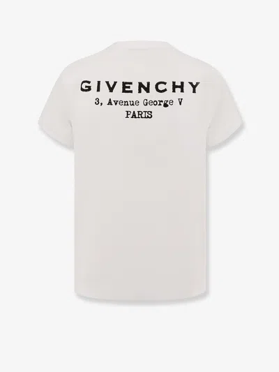 Givenchy White Cotton Jersey Crewneck T-shirt In Neutral