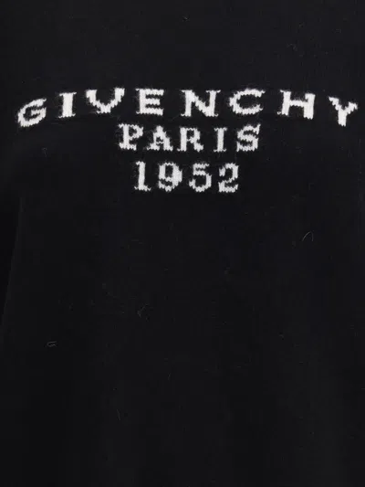 Givenchy Womens Black Brand-intarsia Round-neck Wool And Cashmere Sweater