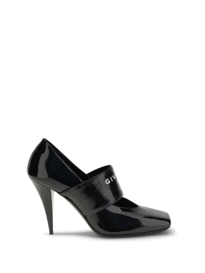 Givenchy Square Toe Patent Pumps In Black
