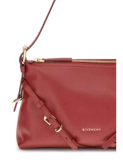 Givenchy Mini Voyou Buckle-detail Leather Tote Bag In Red