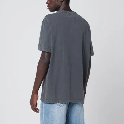 Golden Goose Anthracite Grey Vintage-effect T-shirt Men In Gray