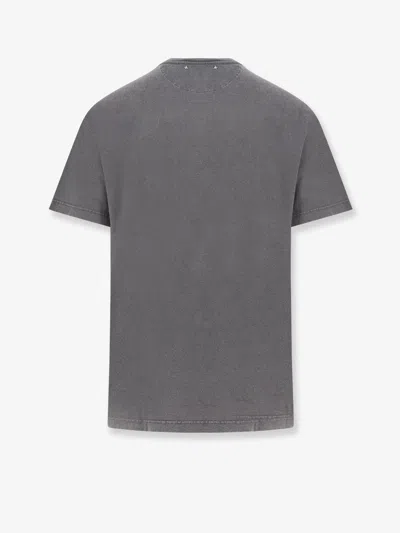 Golden Goose Anthracite Grey Vintage-effect T-shirt Men In Gray
