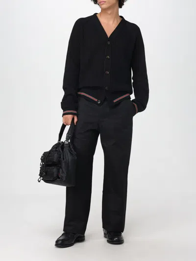 Gucci Knitwear V Neck Striped Cuffs In Black