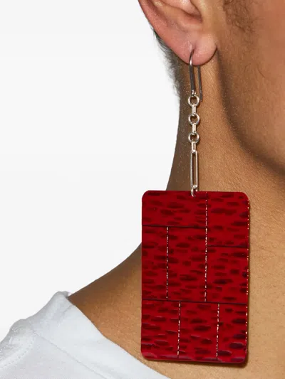 Isabel Marant Blacke Patterned Earrings In Red
