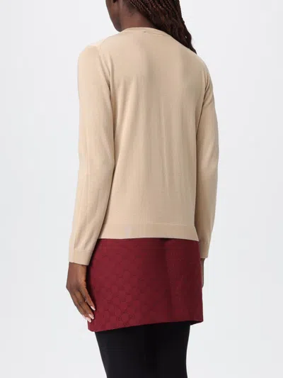 Gucci Luxe Ribbed Cashmere Cardigan Pockets In Brown