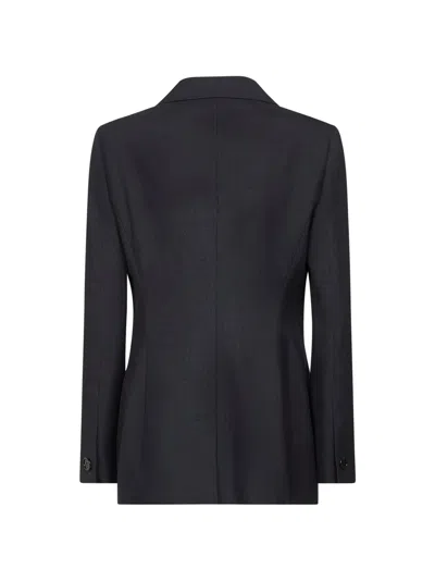 Gucci Womens Ardesia Grey Peak-lapel Double-breasted Wool Blazer In Gray